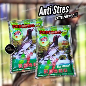 Topsong Plus 3 in 1 Pakan Burung Murai Kacer Jalak Beo Poksay Anis dll